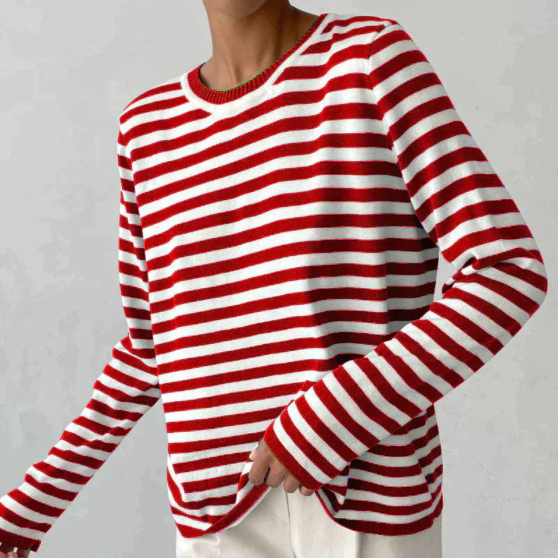 Striped Elegance Sweater