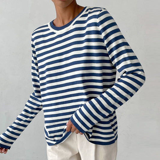 Striped Elegance Sweater