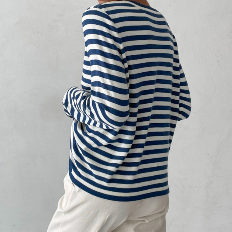 Striped Elegance Sweater