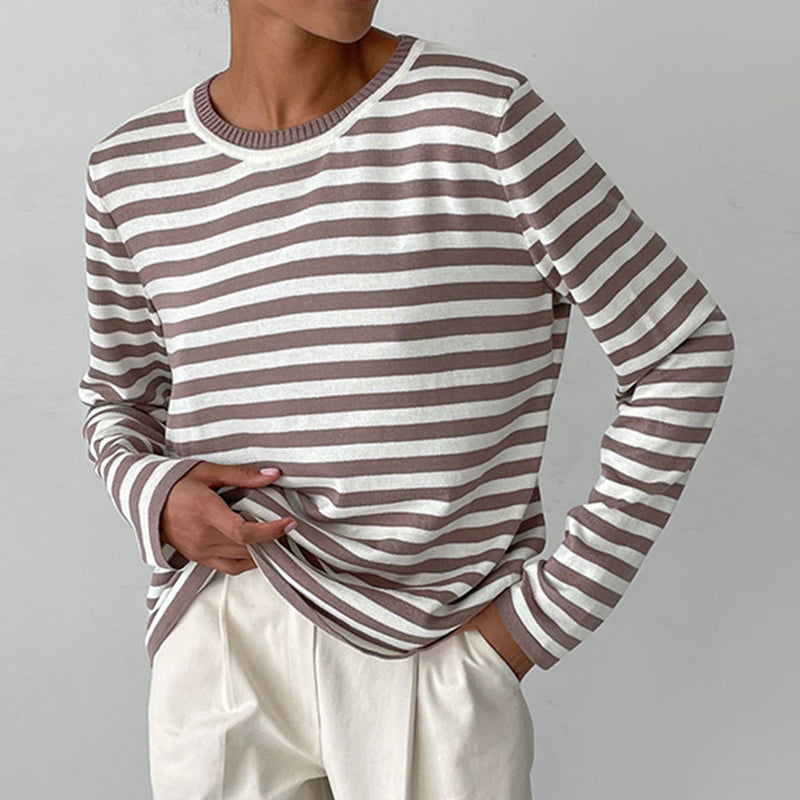 Striped Elegance Sweater