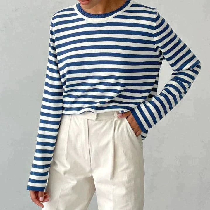 Striped Elegance Sweater