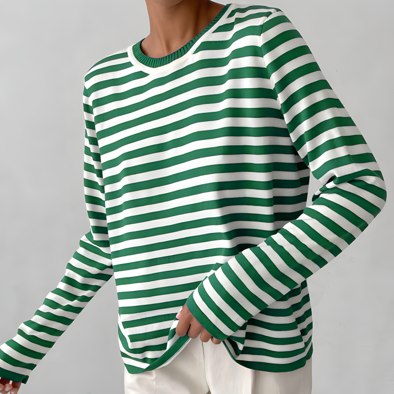 Striped Elegance Sweater